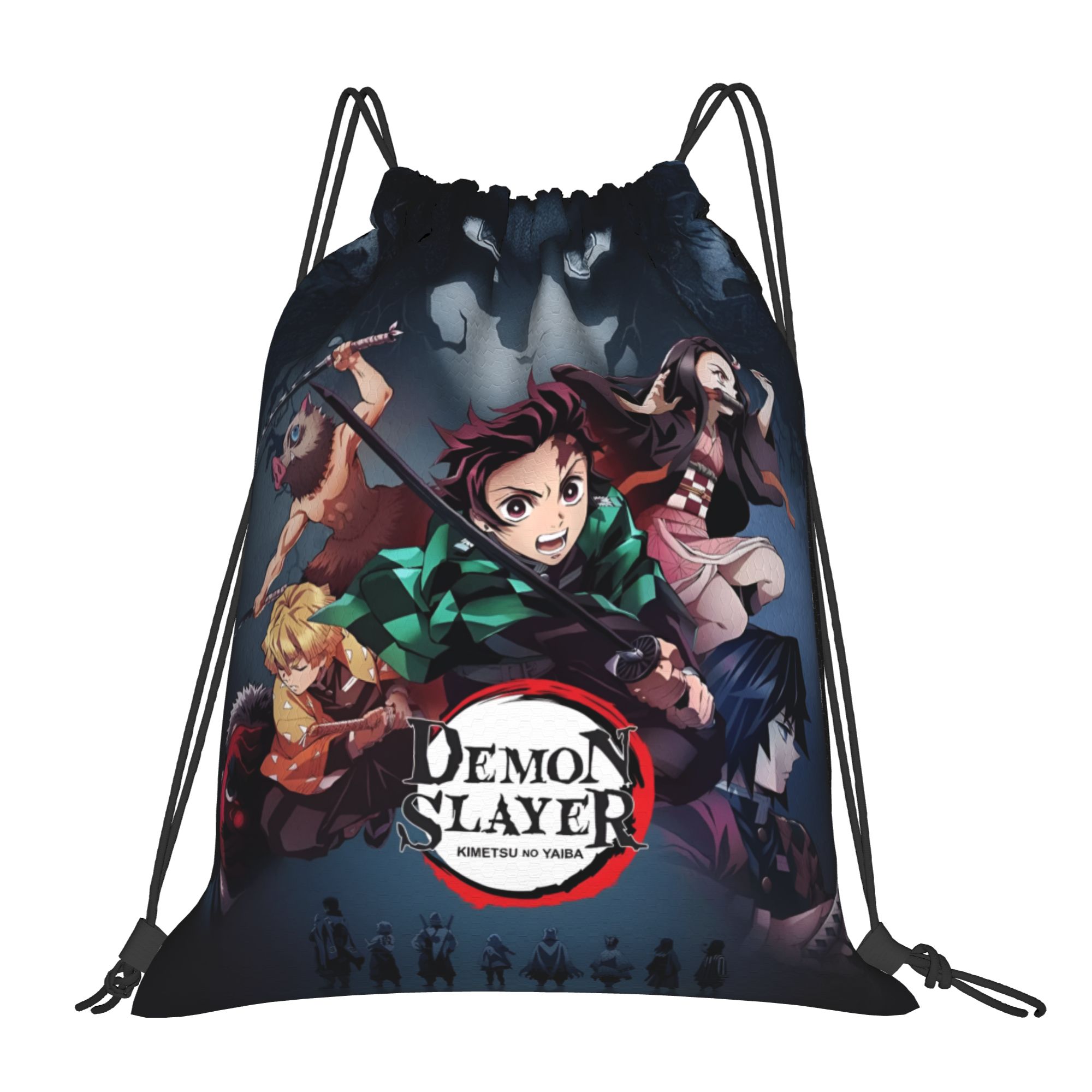 Drawstring Gym Bag - กระเป๋าเป้สะพายหลังแบบมีเชือกผูก D-Demons Slayers สำหรับผู้หญิงผู้ชาย กระเป๋ากีฬา กระเป๋าใส่ของพกพา