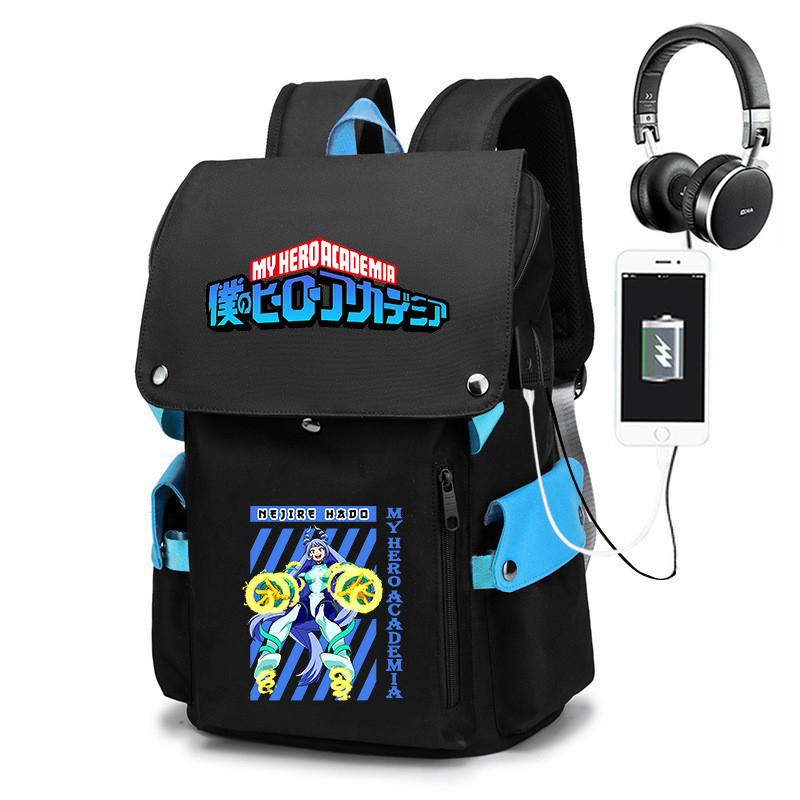 School Backpack Teen - มายฮีโร่อะคาเดมี เนจิเร ฮาโดกระเป๋าเป้สะพายหลังลายอนิเมะ ความจุขนาดใหญ่ กระเป๋านักเรียนสำหรับเด็กผู้หญิงวัยรุ่น