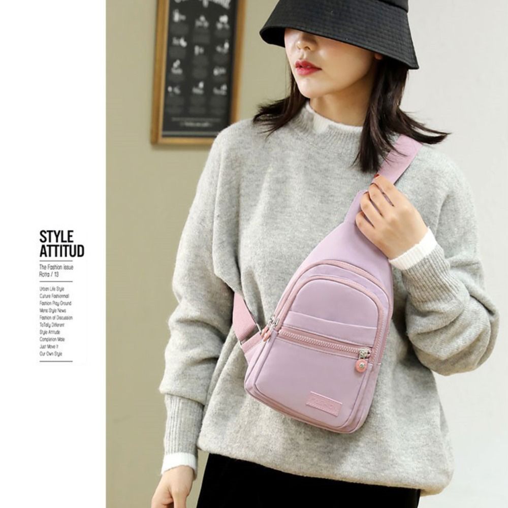 กระเป๋าคาดหน้าอกผู้หญิงไนลอน ก - Sling Backpack Shoulder บทวิจารณ์และราคา